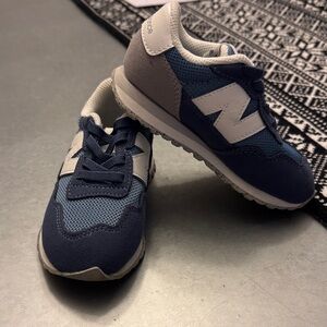New Balance Kids' Navy and Gray Sneakers